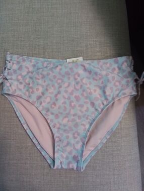 art class Pastel Blue & Blush Leopard Swim Bottoms
